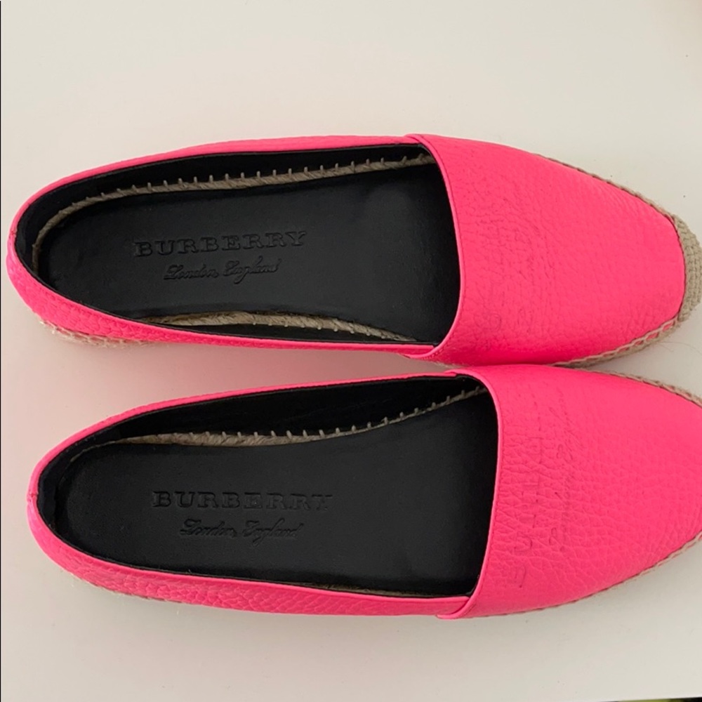 NEW Burberry Espadrilles Neon Pink Size 37 - Picture 3 of 6